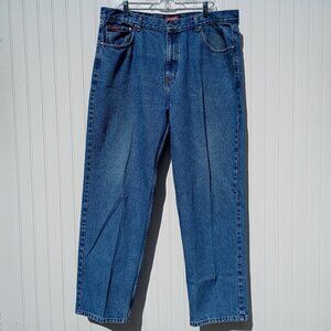 CHAPS Jeans Mens 40 x 32 Blue Denim Medium Wash Straight Leg Classic Fit Zip Fly